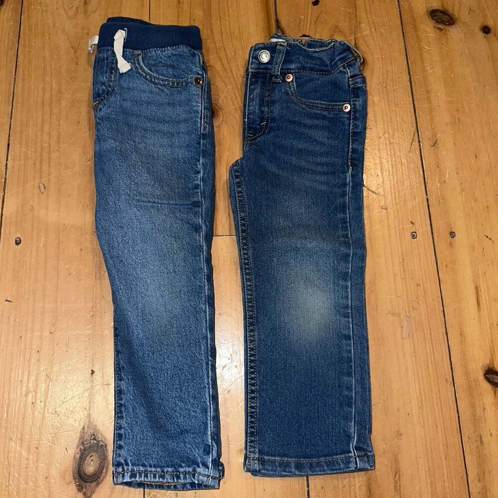 Levi's 514 Slim Straight Jeansand Gap drawstring Size 3T Blue Denim